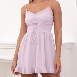 Lucy in the Sky: Lilac Mini Dress